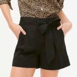 NWT - J. Crew Factory cotton poplin front tie shorts